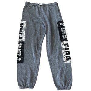Victoria's Secret Gray Joggers with Sequin Detail